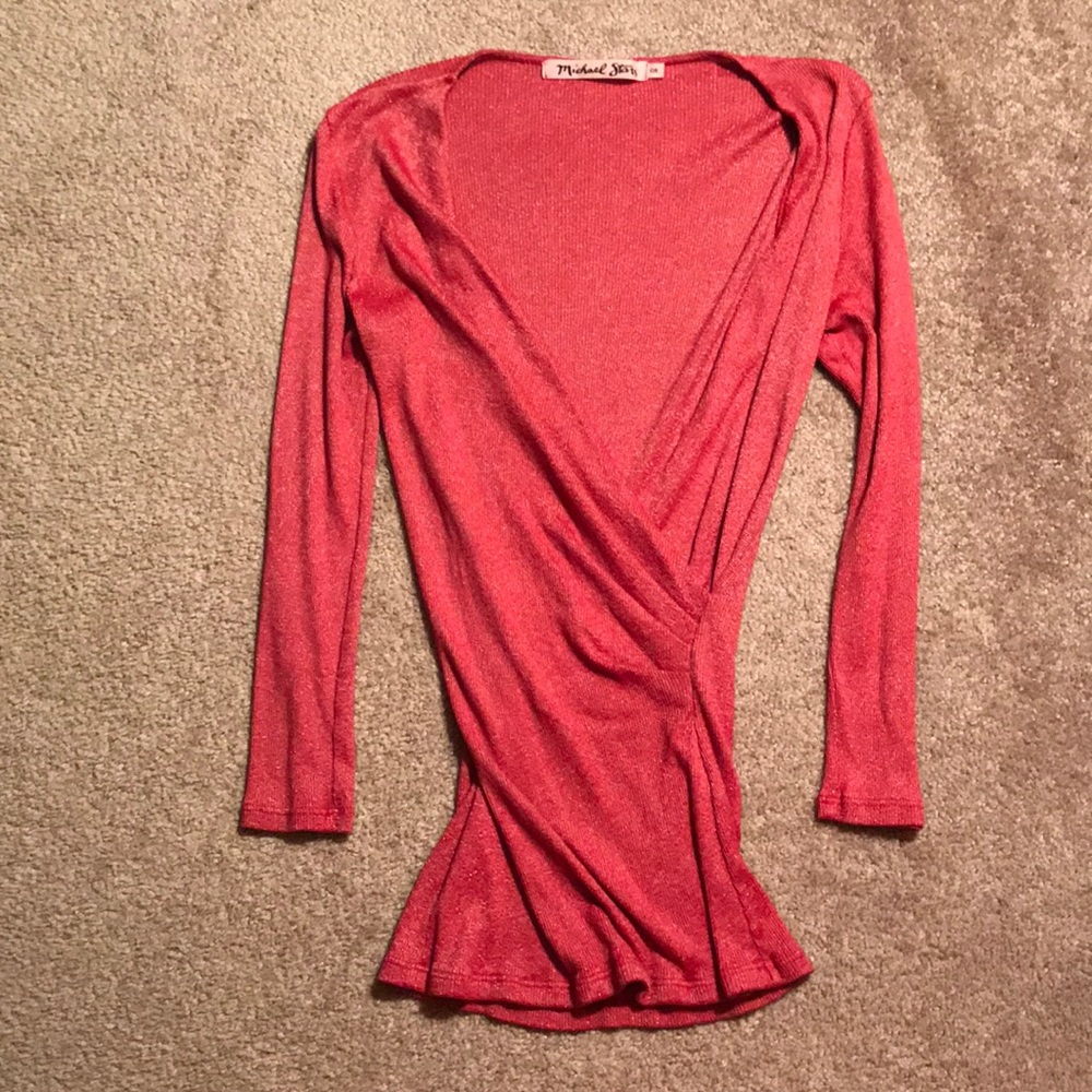Edgy wrap style sweater!